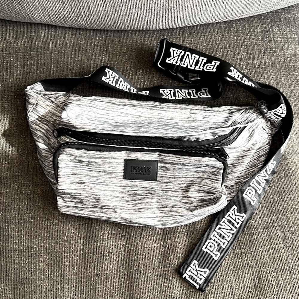 Pink waist bag with adjustable strap